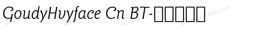 GoudyHvyface Cn BT字体转换